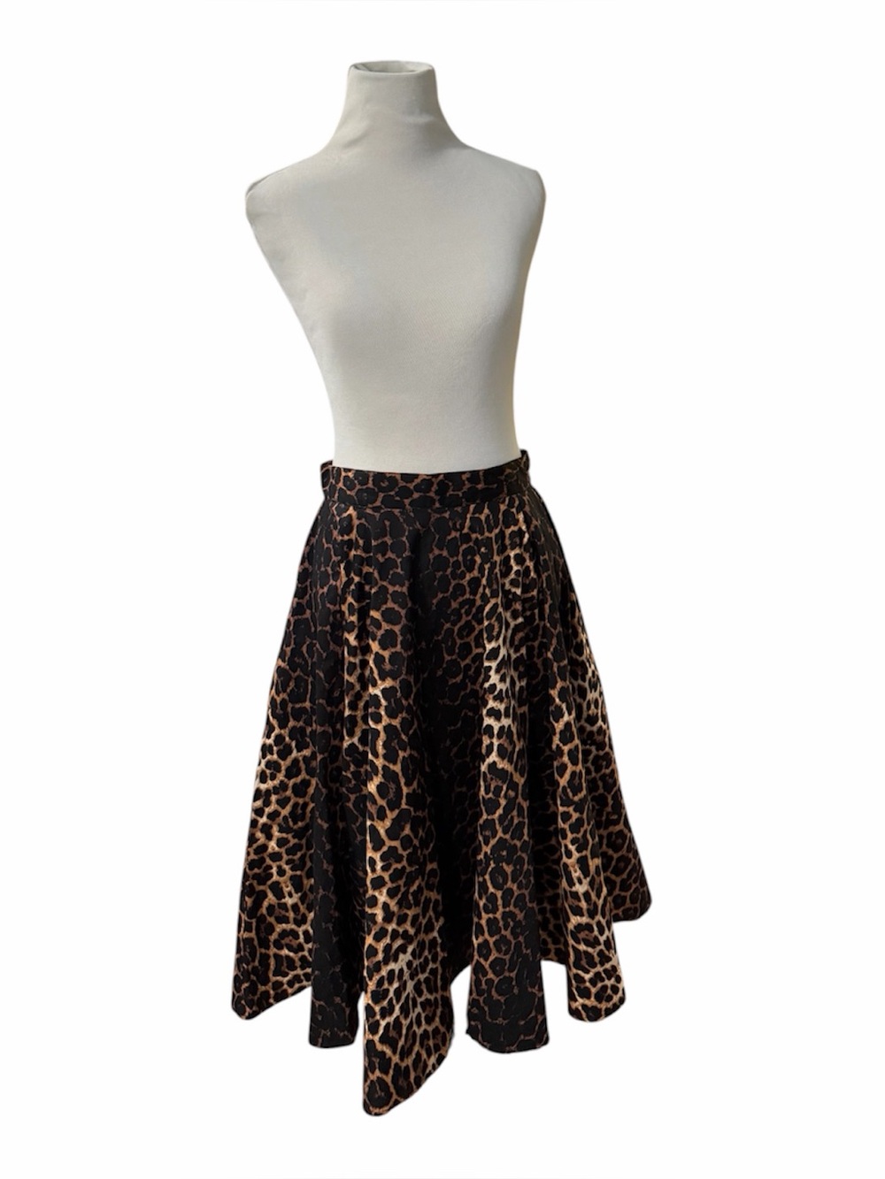 Hell Bunny Panthera Leopard 50s inspired  Print Circle Skirt in Brown & Black, S - Picture 2 of 5